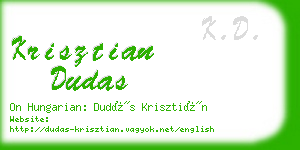 krisztian dudas business card